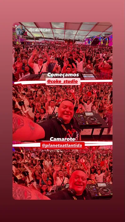 Story do Instagram: Planeta Atlântida, Camarote Coke Studio